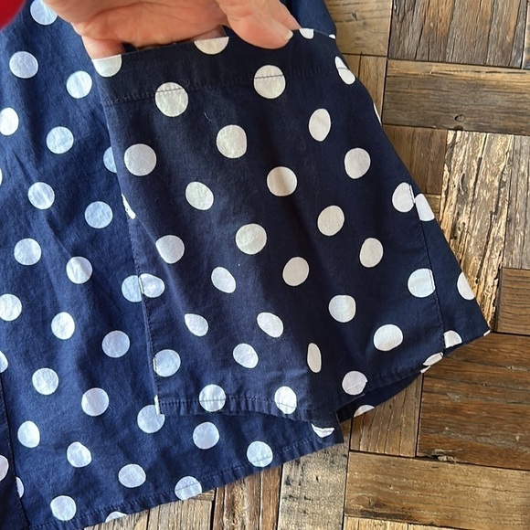 Benetton Girls Navy Polka Dot Dress - Picture 3 of 10
